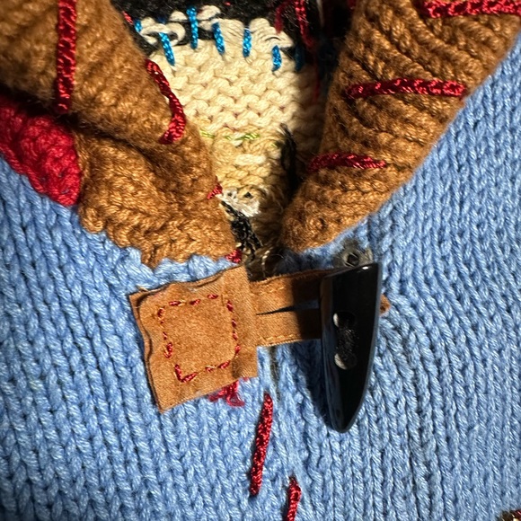 Storybook Knits Western Sweater Jacket Small/Medium Vintage Rodeo Knit Cardigan - Picture 4 of 8
